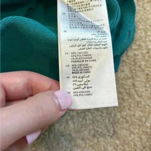 Sandro paris sparks knit crop top in blue blue turquoise in size 2 - Picture 4 of 6